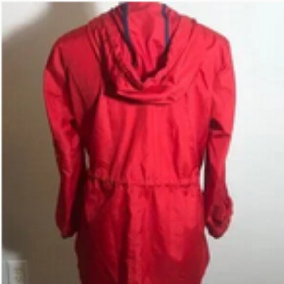 Susan Graver Red Lightweight Hooded Jacket - Size S - Picture 15 of 16